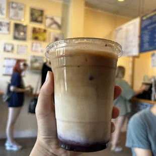 Blueberry cobbler latte