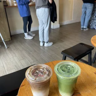 Strawberries &amp; Cream &amp; Mango matcha