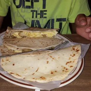 Home made flour tortillas. Tacos are HUGE!