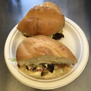 two sandwiches on a plate