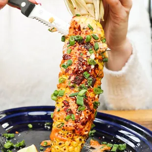 Tableside corn elote