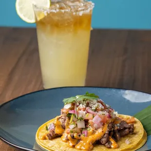 Vampiro Taco and Cadillac Margarita