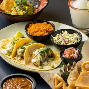 Fish Street Tacos with Slaw and Rice