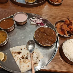Prawn thali