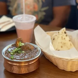 Egg Curry with rice bhakri