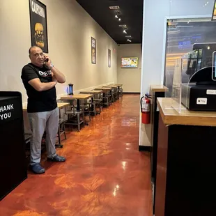 Hall to back (restroom &amp; extra seating