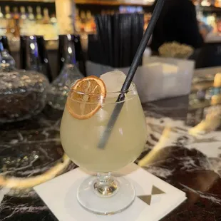 A drink made with tequila and passion fruit flavor via Sam the bartender. (Not officially on the menu)