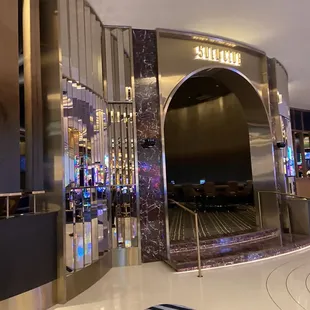 the entrance to the casino