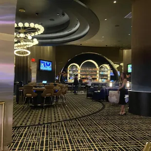 the interior of a casino