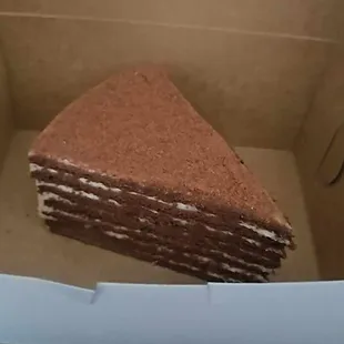 The Spartak Cake Slice (Chocolate Honey Cake)
