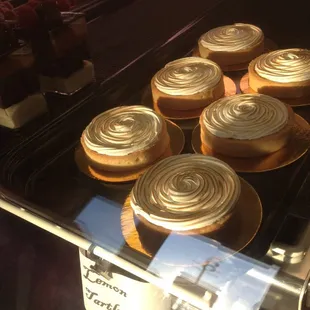 a variety of pastries on display