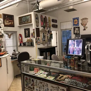 A view inside Solomon's Porch Tattoo Parlor.