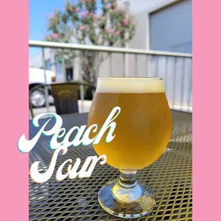 PEACH SOUR  is the newest addition to our summer beer menu! Kettle sour, with peaches. It's the perfect summertime drink! ABV 5.2%