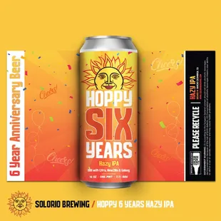 October 14th, Six Year Anniversary beer release! This beer will be available in 4 packs to go and on tap in the tasting room.