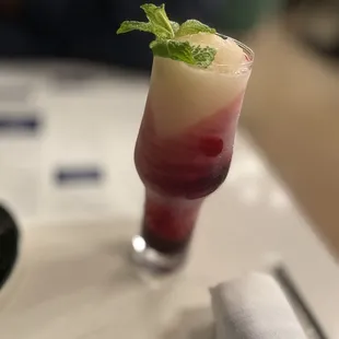 Julep Freeze! Bourbon, triple sec, honey, mint, etc