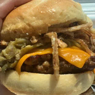 Peak Green Chile Burger