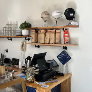 Inside the coffee shop