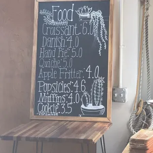 Food menu
