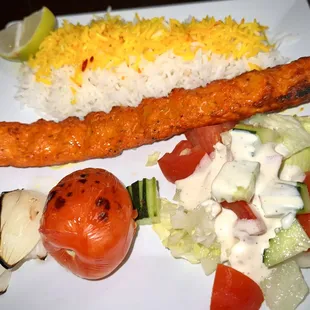 Ground Chicken kabob plate mini