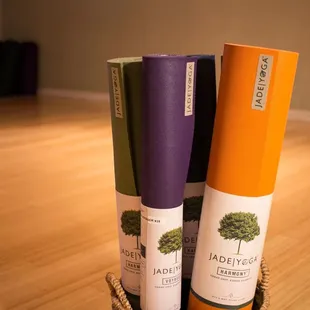 Yoga Mats available to buy or complimentary for use in our yoga classes