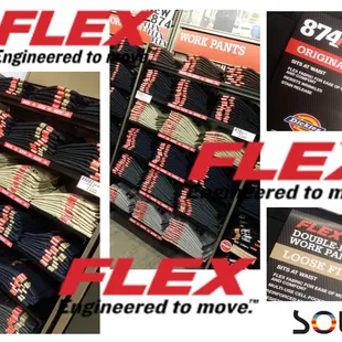 We got NEW Dickies Flex 874, Flex Double knee. All sizes are available at the store!!
