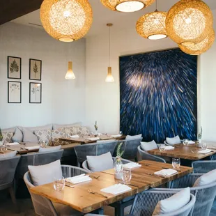 interior, sushi and sashimi