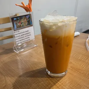 a glass of iced coffee