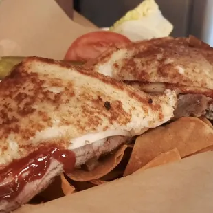 Smoked beef tri tip sandwiches