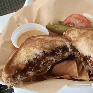 Pam's pulled pork sandwich! YUMMY