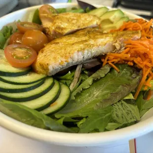 Baked Salmon Green Goddess Salad