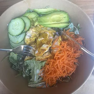 Baked Salmon Green Goddess Salad