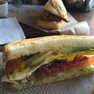 BLT and Zaatar Egg Sandwich