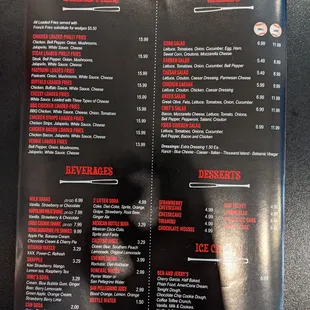New menu