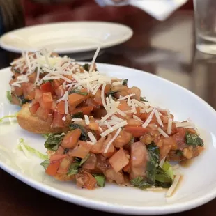 Bruschetta for our appetizer.