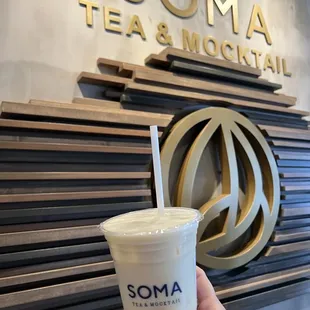 Lavender milk tea with oat milk