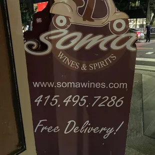 a sign for a wine shop