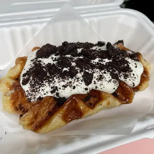 Cookies &amp; cream waffle for the teen