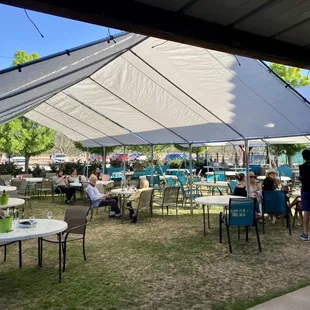 Tons of picnic tables!