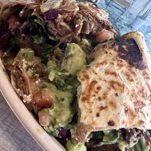 Quesadilla de cerdo  y carne de res