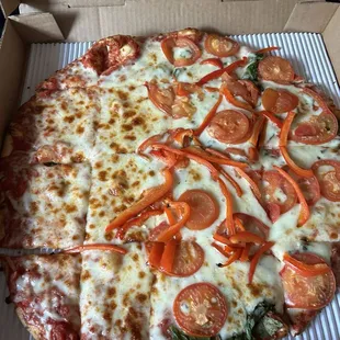 Half cheese &amp; half veggie