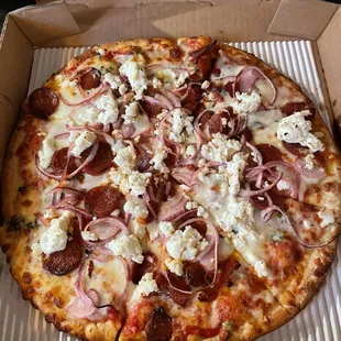 House pepperoni add onion