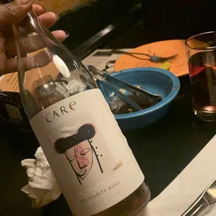 a bottle of wine