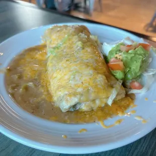 a plate of food on a table