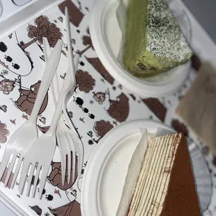 matcha + tiramisu crepe cake