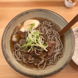 Beef sukiyaki soba