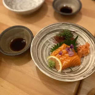 Salmon sashimi