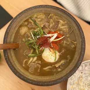 Curry beef udon