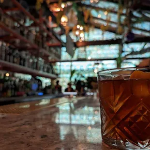 Old fashioned with Woodford Reserve.