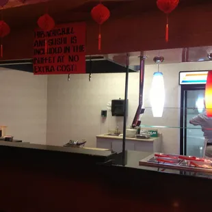 Hibachi grill is included at no additional cost.