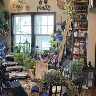 Boutique shopping upstairs